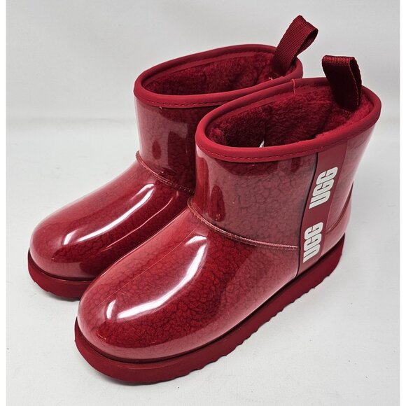 NEW!! UGG Kids Clear Mini II. Red.‎ Waterproof. US Size 5 - Picture 1 of 13